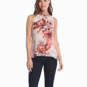 WHBM floral shell shirt